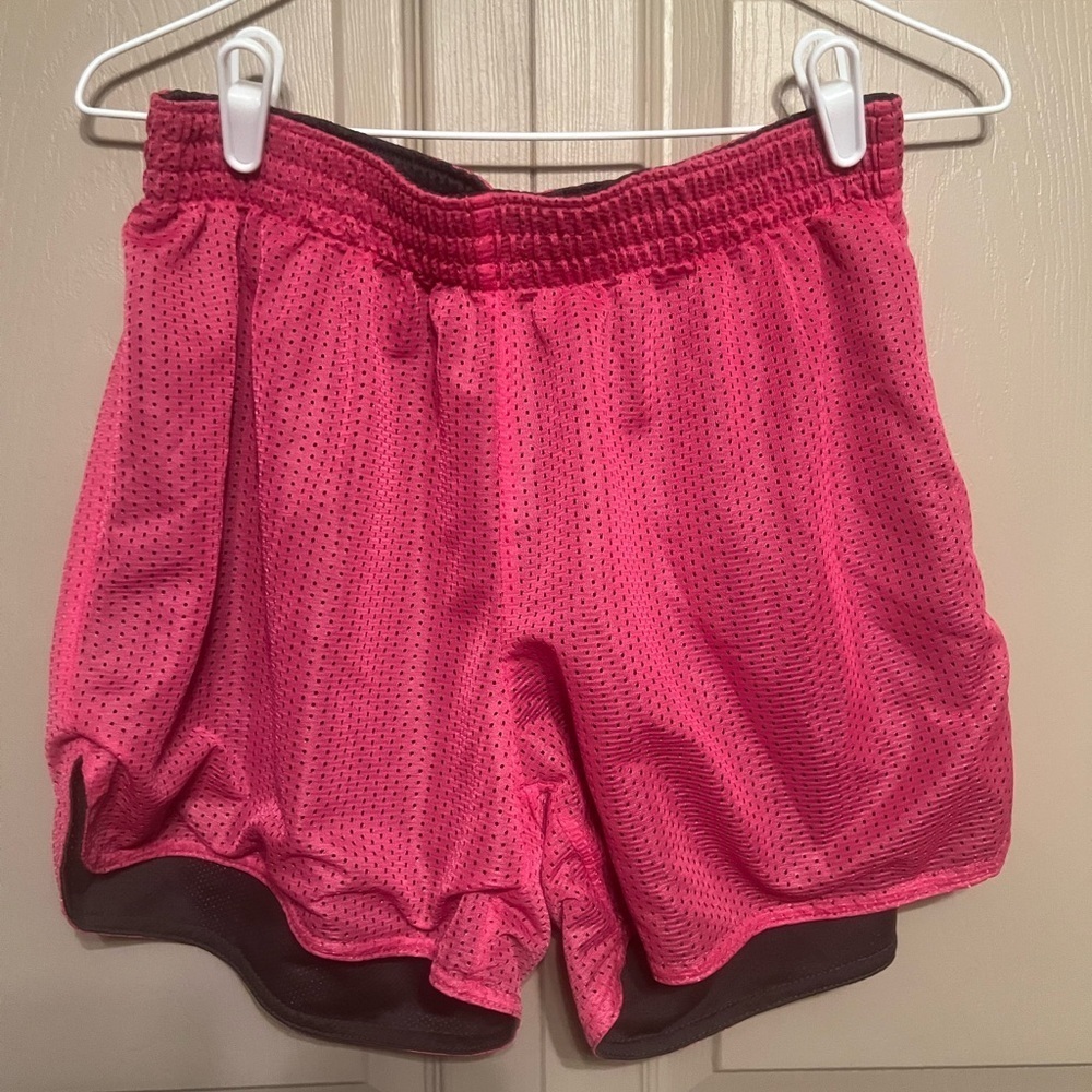 Pink Athletic Shorts with Elastic Waistband